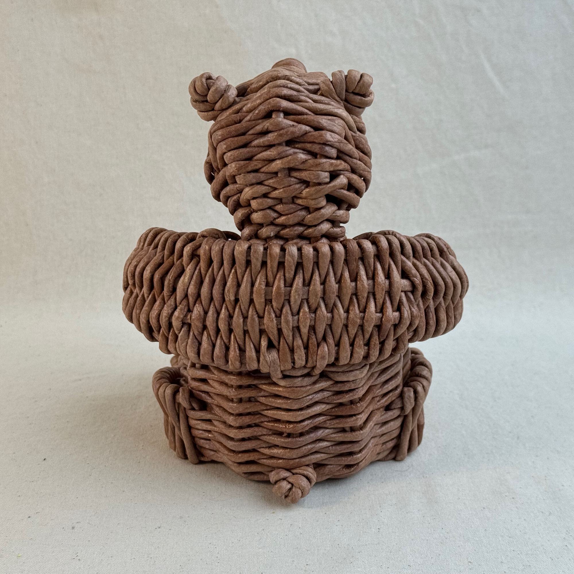 Handwoven Paper Vine Bear-Hug Holder