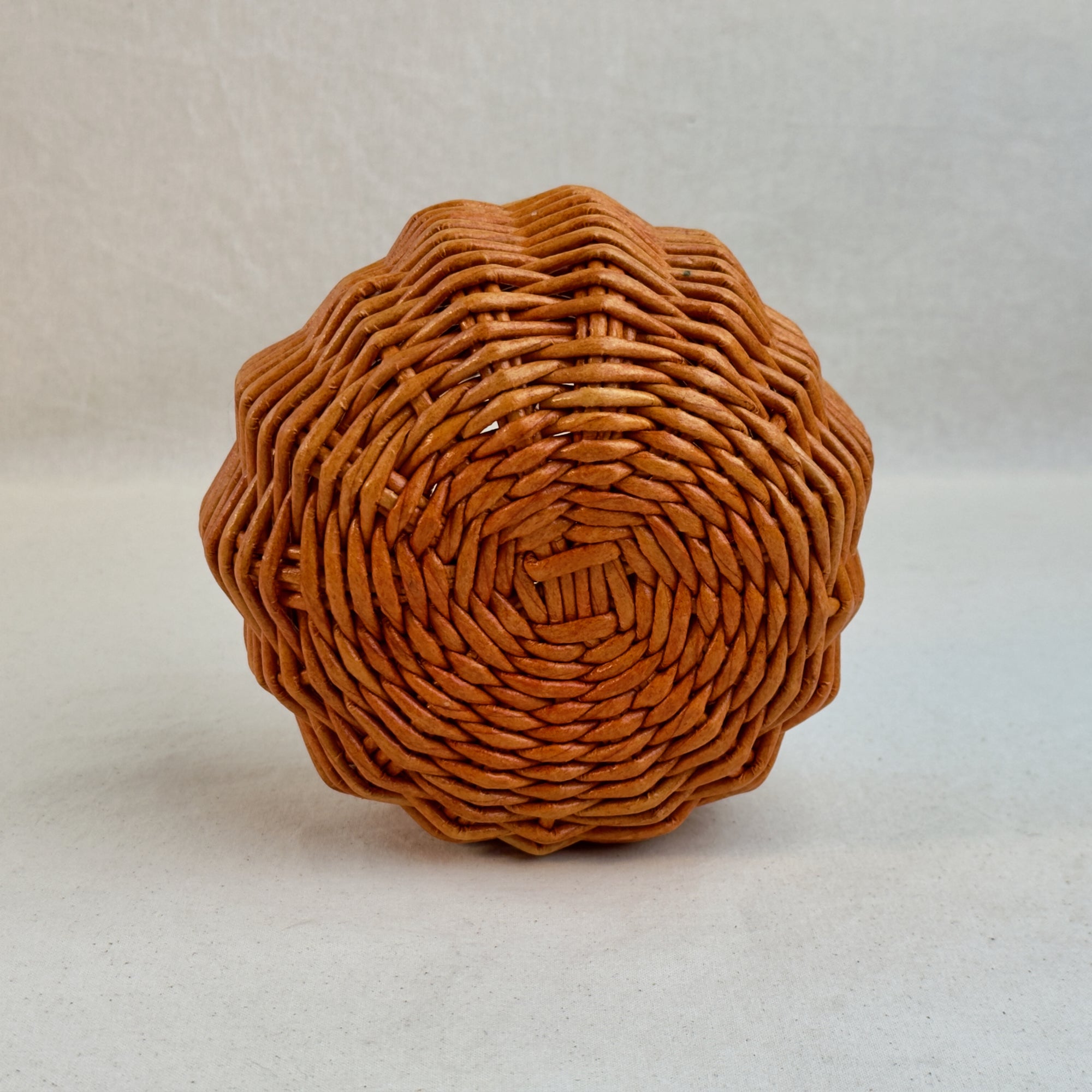 Woven Pumpkin with Lid