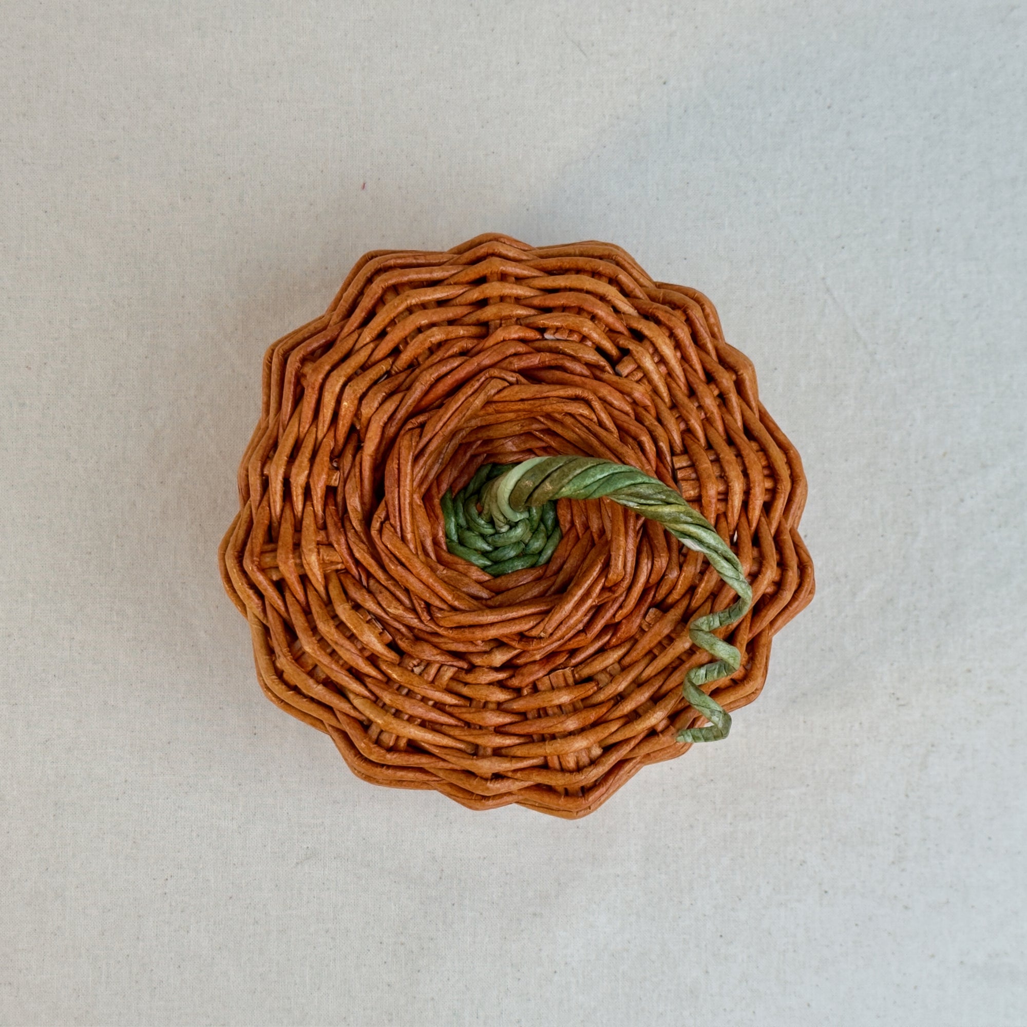 Woven Pumpkin with Lid