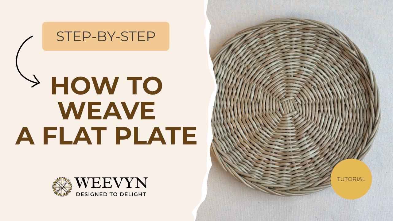 Step-by-step tutorial: How to weave a flat plate with paper vine
