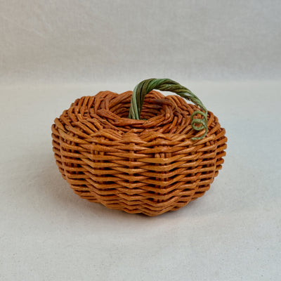 Woven Pumpkin with Lid