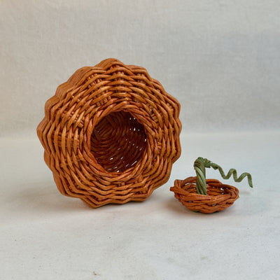 Woven Pumpkin with Lid