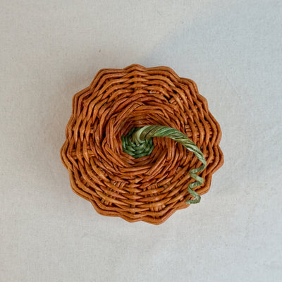 Woven Pumpkin with Lid