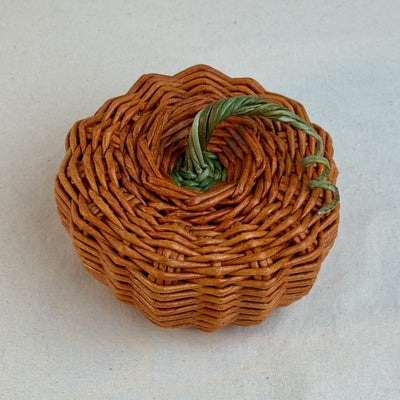 Woven Pumpkin with Lid